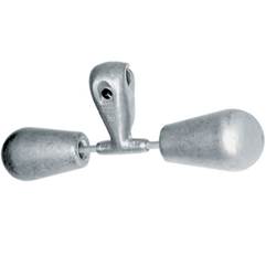 A close-up of a metal clamp

Description automatically generated